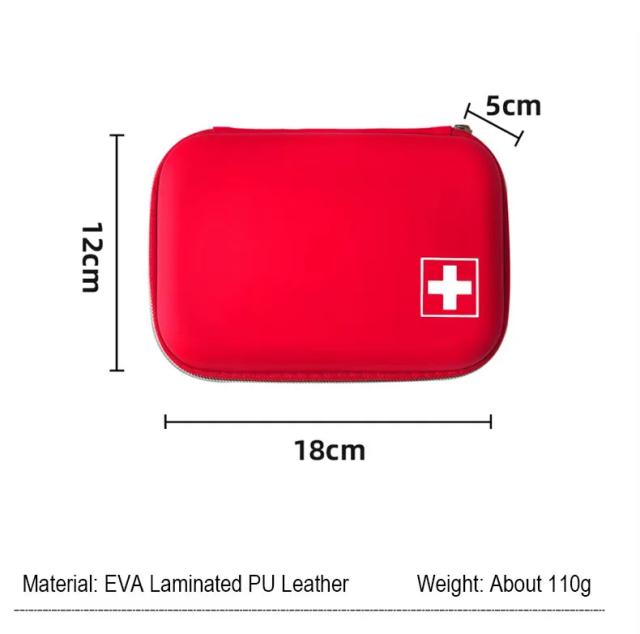 Estojo de Primeiros Socorros Portátil Vazio em EVA - Bolsa de Armazenamento Médico de Emergência à Prova d'Água para Carro, Casa, Viagens ao Ar Livre