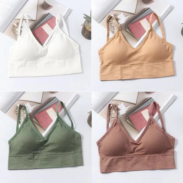 Kit 4 Sutiãs Sem Costura Feminino Algodão Confortável Respirável