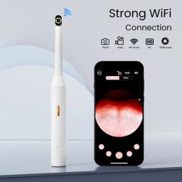 Câmera endoscópica oral HD, inspeção visual sem fio, boroscópio LED portátil, cuidados orais domésticos para Android/iOS - Image 2