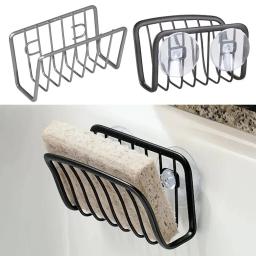 Suporte de esponja para pia de cozinha, ventosa de aço inoxidável, caddy de esponja, suprimentos de cozinha, organizador de cozinha de pia montado na parede - Image 1