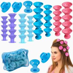10/20 pçs rolos de cabelo de borracha macia silicone heatless rolos de cabelo clipes sem machucar rolos de cabelo cabeleireiro diy ferramentas de estilo de cabelo - Image 1