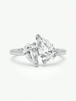 Anéis de zircônia em prata esterlina 925, com gota de água brilhante, para mulheres, presente, aniversário de casamento, joias finas de alta qualidade - Image 5