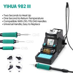 Yihua 982-iii c115 c210 c245 ferro de solda estação de solda de precisão controle de temperatura estação de retrabalho de soldagem - Image 1