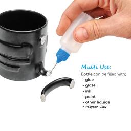 Chzimade 5 peças 30ml ferramentas de cerâmica de plástico recarregáveis garrafa de agulha espremível linha de ponto diy ferramentas de argila de polímero presentes - Image 3