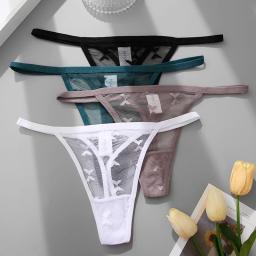 2 Pçs/Set Malha G-String Calcinhas das Mulheres Roupa Interior Transparente Mulheres Sem Costura Tanga Feminina Cuecas Íntimos Lingerie S-XL - Image 4