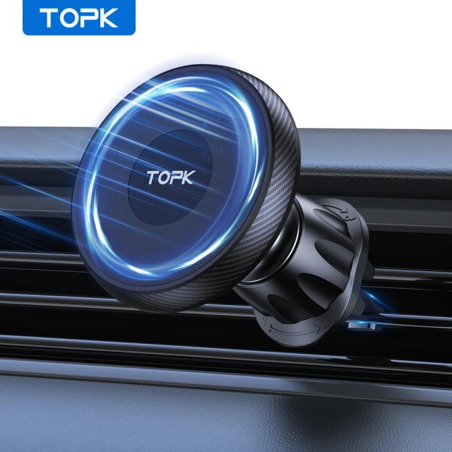 Topk Suporte Magnético para Carro iPhone 15/14/13 MagSafe Ventilação