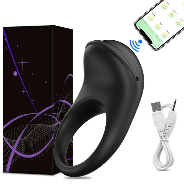 Anel Vibratório Controlado por APP para Homens - Estimulador Clitoriano - Brinquedo Sexual para Casais