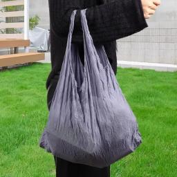 1PCS Nova Mini Bolsa de Compras Expansível Dobrável Plissada Flexível Elástica de Grande Capacidade com Bolhas Portátil para Armazenamento - Image 3