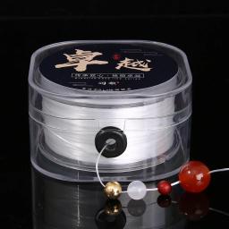 Cordões de fio elástico de 0.8mm, linha de cristal plana, borracha de nylon, corda elástica para fazer jóias, miçangas, pulseira, colar - Image 1