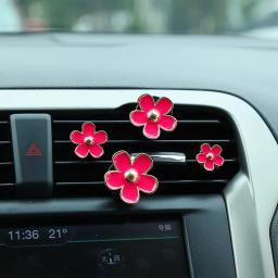 Pequena margarida carro ventilação de ar perfume clipe bonito carros aroma difusor pingente criativo feminino decoração interior automóvel - Image 4