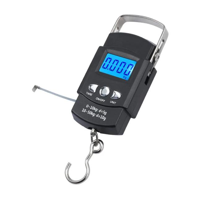 Balança Eletrônica Portátil LCD 50kg com Fita Métrica Integrada