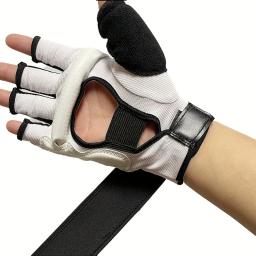 1 par de luvas de boxe pu mma, meio dedo, saco de areia, taekwondo, muay thai, equipamento profissional de treinamento de boxe - Image 5