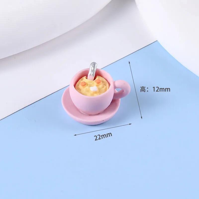10 pçs resina em miniatura comida jogar café da manhã pão biscoitos creme bolo café artesanal diy acessórios decoração de casa de boneca - Image 1