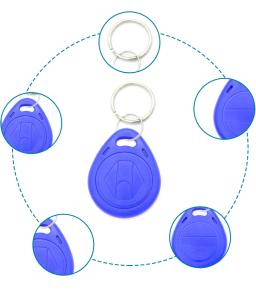 10 peças 125khz t5577 keyfobs etiqueta duplicada regravável 5200 cópia de proximidade cartão de acesso id token anel rfid cloner chaveiro - Image 5