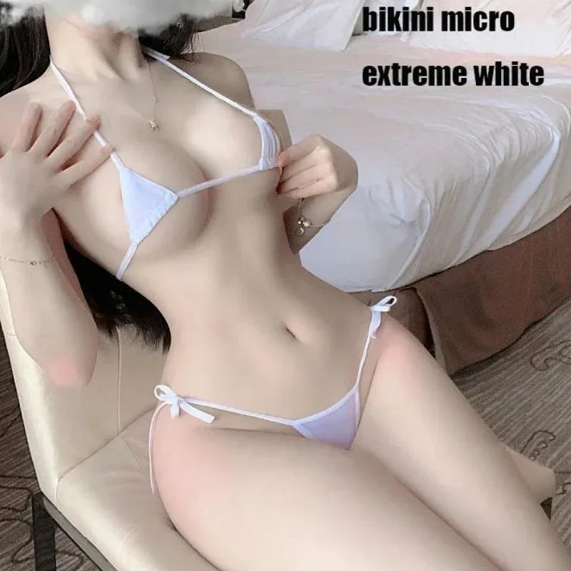 Mulheres sexy lingerie lolita kawaii listrado mini sutiã calcinha conjunto anime japonês cosplay roupa interior trajes eróticos impertinentes - Image 1