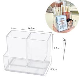 Batom transparente maquiagem cosmética acrílico pincel de maquiagem ferramenta caixa de armazenamento caso suporte de pincel de maquiagem organizador de mesa ferramenta de maquiagem - Image 4