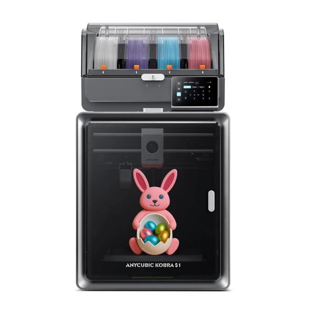 Anycubic Kobra S1 ACE 2 Pro Combo Impressora 3D Nivelamento Automático CoreXY 16 Cores