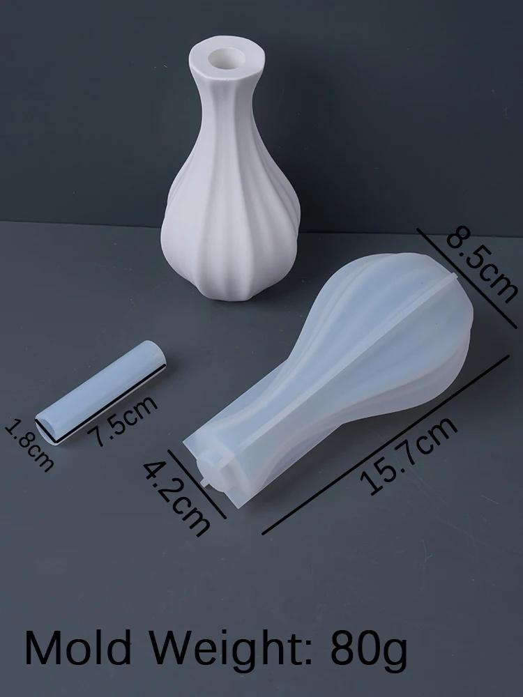 Molde de silicone para vaso simples, faça você mesmo, nórdico, moderno, moldes de fundição, gesso, resina, artesanato, plantador, decoração de casa, ornamento