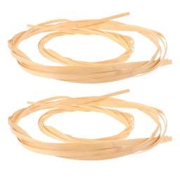4 peças de tiras de bambu trançadas, feitas à mão, com acabamento polido, flexíveis, para trabalhos artesanais em bambu, vassouras para cestas, arranjos florais e casamentos. - Image 2