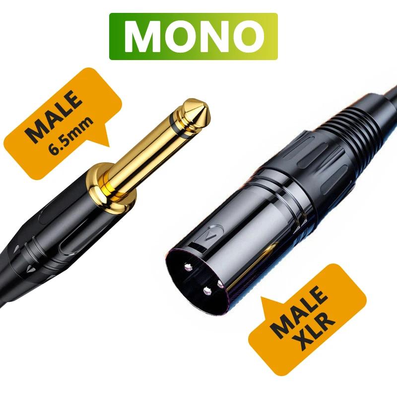 Cabo de áudio fêmea 6.5mm para xlr 6.35 grande dois núcleos xlr microfone balanceado misturador alto-falante áudio 0.5m 1m 1.5m 2m 3m 5m - Image 1