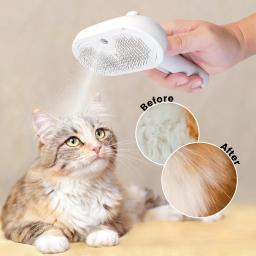 Atualizado pet spray aliciamento pente vapor flutuante remoção do cabelo limpeza escova de vapor estilo para cães gatos acessórios - Image 2