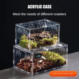 Caixa de reprodução de terrário para répteis, caixa acrílica nano arboreal tarântula, aranha, escorpião, dragão barbudo - Image 5