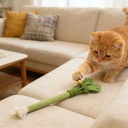 Brinquedos para Gatos: Brinquedo Interativo de Catnip para Limpeza dos Dentes, Bastão Molar de Catnip para Brincadeira Autônoma, Brinquedo de Morder com Som para Gatos - Image 5