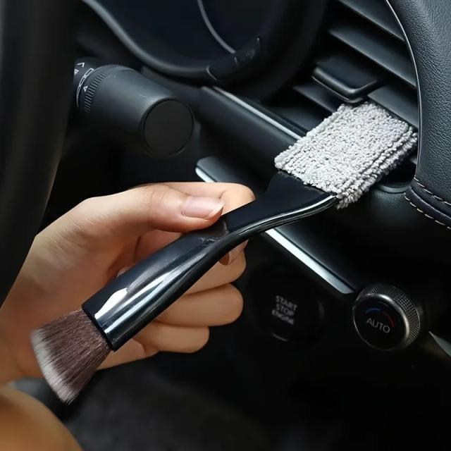 Escova de Detalhamento para Interior de Carro Cerdas Macias para Painéis e Saídas de Ar