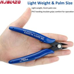 Alicate de Corte NJBLZQ em Aço Carbono para Fios Elétricos e Cabos, Alicate de Corte Lateral, Alicate de Corte Rente, Ferramenta Manual Doméstica Azul - Image 1
