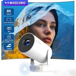Magcubic 8K HY300 Pro + Projetor Construído em 5W Alto-falante 1280*720P Android 14 8000 Lumens Wifi6 BT5.4 Projetor Portátil ao ar livre - Image 1
