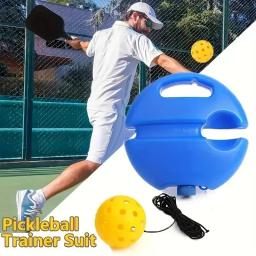 Treinador de pickleball, bola de pickleball com corda, acessórios de pickleball, auxílio de treinamento para esportes, jogador único, adulto - Image 2