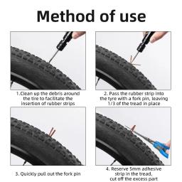 Kit de Reparo de Pneus Sem Câmara ROCKBROS para Bicicletas MTB, de Estrada e Motocicletas, com Tiras Adesivas e Ferramentas de Remendo - Image 6