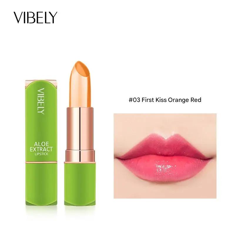 Vibely bálsamo labial que muda de humor, 7 cores, aloe vera natural, batom hidratante de longa duração para mulheres, maquiagem que muda de cor - Image 1