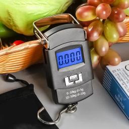 Balança Digital Portátil para Bagagem 50kg com Display LCD e Régua para Malas de Viagem - Image 4