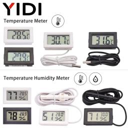 Mini digital squarethermo higrômetro termômetro sonda tester medidor de umidade temperatura interior sensor instrumento medidor detector - Image 1