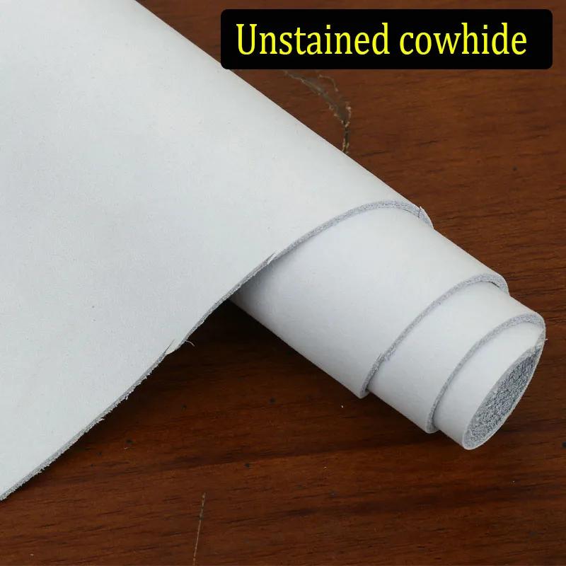 Couro de vaca puro de primeira camada, sem revestimento, pele de couro original com acabamento fosco, superfície mate, absorvente de água e respirável. - Image 1