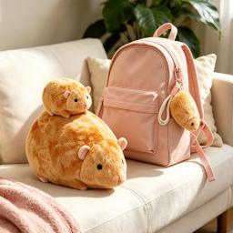 Pelúcia de Hamster Laranja, Cinza e Branco, Brinquedo de Pelúcia Kawaii, Fofo e Macio, Boneca Síria Dourada, Decoração de Quarto, Presente de Aniversário para Crianças, Meninas e Meninos - Image 5