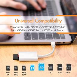 Adaptador Leitor de Cartão de Memória Tipo C SD TF para Samsung Huawei Xiaomi, Conversor de Dados para Macbook, Laptop e Celular - Image 5