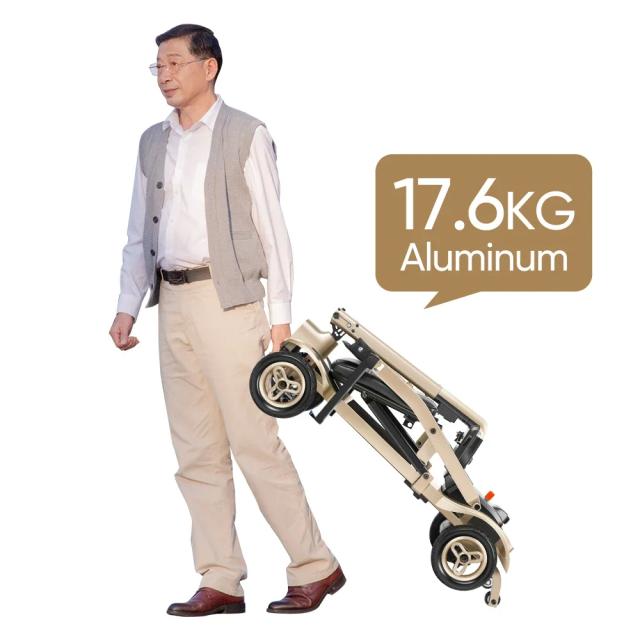 Scooter Elétrico Portátil QDDF100 Ultra-Leve 15KG 4 Rodas