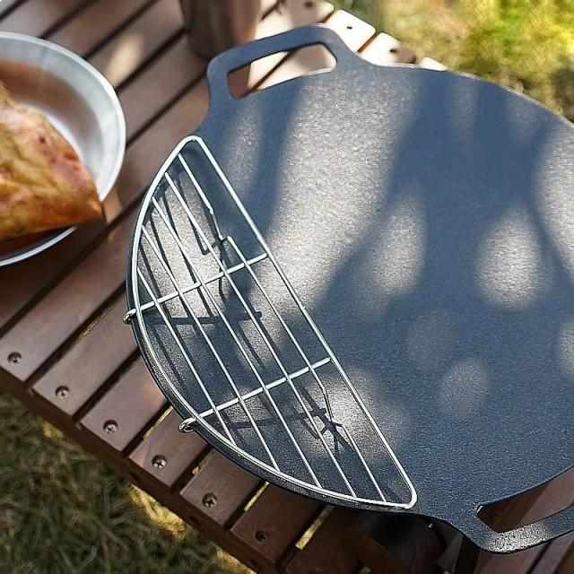 Grelha de Aço Inoxidável para Churrasco ao Ar Livre 26cm