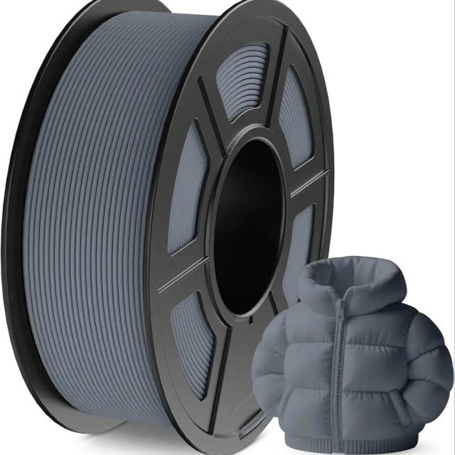 Filamento TPU 1.75mm vermelho 250G, Filamento Flexível para Impressora 3D com Dureza Shore 95A, Alta Elasticidade, Resistência à Abrasão