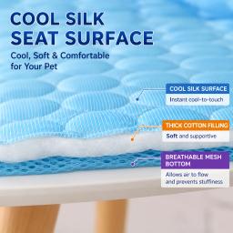 Tapete Refrescante para Cães Ice Silky, Almofada de Poliéster Respirável, Cama Leve para Alívio do Calor, Fácil de Limpar para Todas as Raças de Cães - Image 4