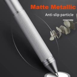 Canetas esferográficas de metal multicoloridas 4 em 1, 3 cores, 1 lápis mecânico para escola, escritório, material de escrita, papelaria - Image 4