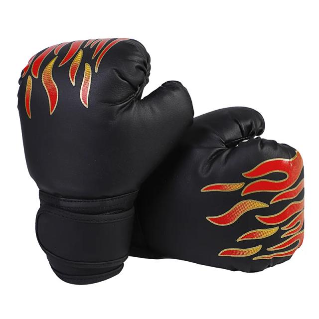 Luvas de Boxe Respiráveis em Couro PU, Luvas de Treinamento de Boxe para Crianças, Luvas de Kickboxing para Academia, Esportes Internos e Externos
