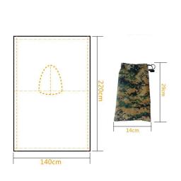 Capa de chuva dobrável camuflada para caminhadas, poncho portátil para homens, capa impermeável impermeável para chuva, turismo - Image 4