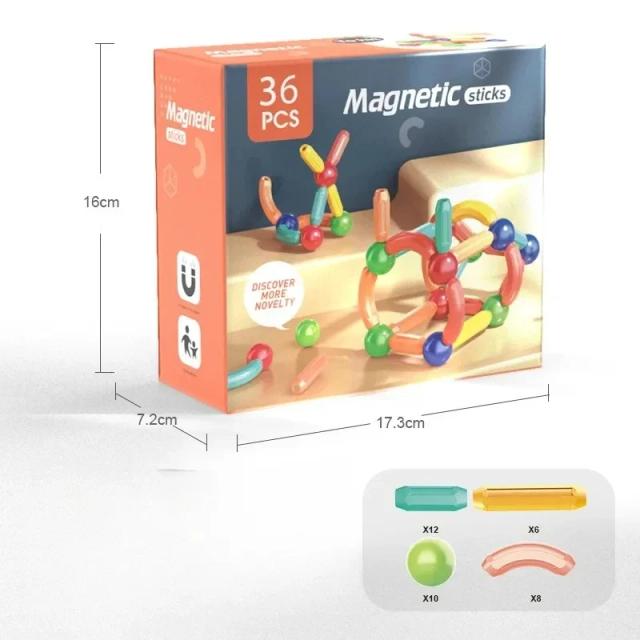 Blocos de Construção Magnéticos Montados Cubos Brinquedos Educativos Infantis Quebra-Cabeça Desenvolvimento Cerebral Bebês Brinquedo Haste Magnética