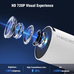 Projetor MAGCUBIC HY300 PRO 8K Android 14 Dual Wifi6 290ANSI Allwinner H726 BT5.4 1080P 1280*720P Projetor Home Cinema ao ar livre - Image 2