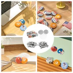 200 conjuntos de peças de fabricante de botões de crachá de metal 25mm 32mm 37mm 44mm peças de botão de crachá em branco diy para artesanato de arte fazendo emblemas - Image 4