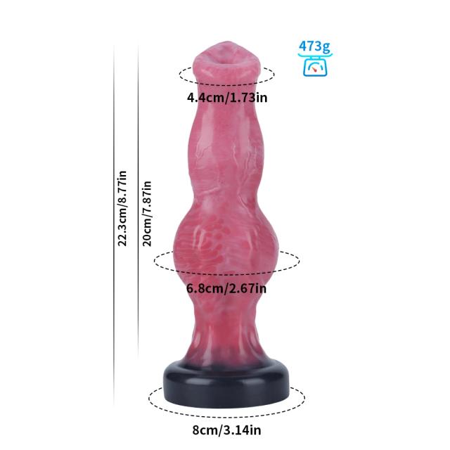 Vibrador falso anal plug animal cão suspensão pênis masturbação próstata g-ponto estimulação massageador anal plug brinquedo sexual 18 +