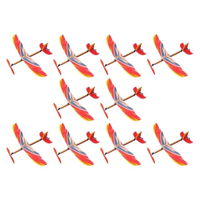Avião Planador Elástico Modelo Bombardeiro 10 Peças